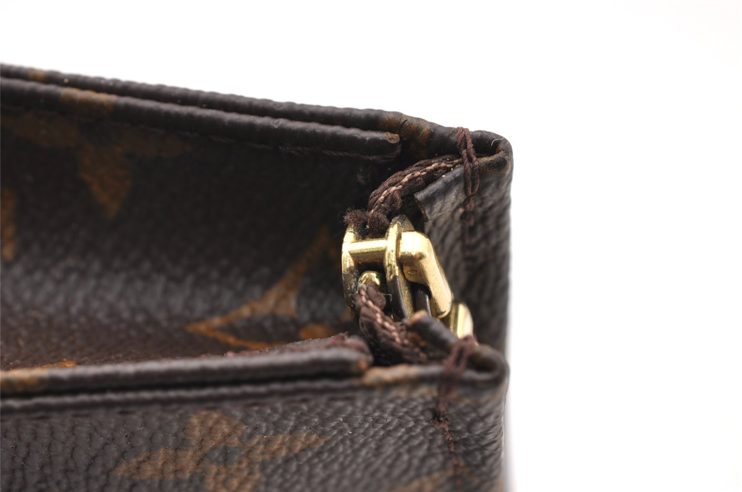 Authentic Louis Vuitton Monogram Poche Toilette 15 M47546 Cosmetics Pouch 4193I