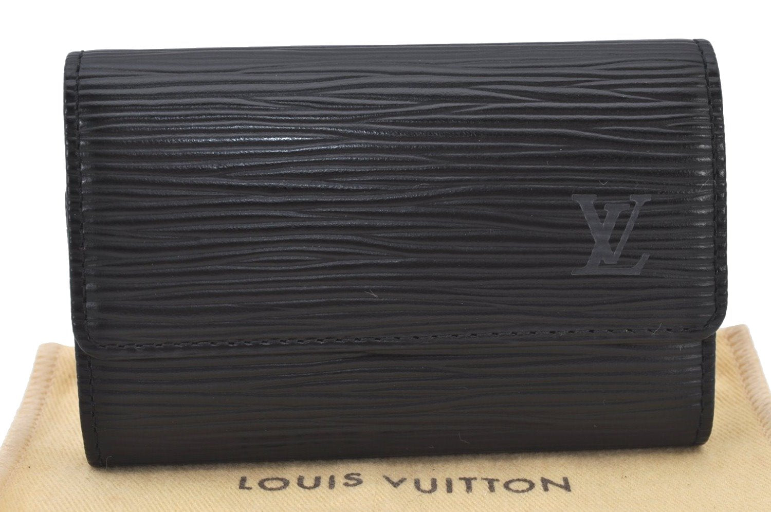 Authentic Louis Vuitton Epi Multicles 6 Key Case Black M63812 LV 4193K