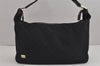 Authentic GUCCI Vintage Shoulder Hand Bag GG Canvas Leather 146243 Black 4194J