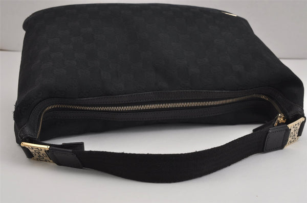 Authentic GUCCI Vintage Shoulder Hand Bag GG Canvas Leather 146243 Black 4194J
