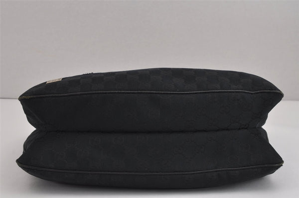Authentic GUCCI Vintage Shoulder Hand Bag GG Canvas Leather 146243 Black 4194J
