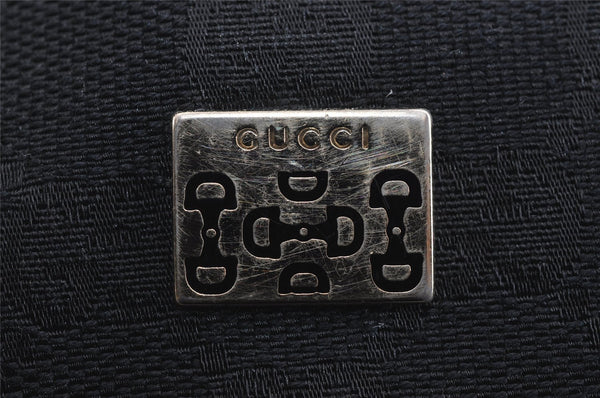 Authentic GUCCI Vintage Shoulder Hand Bag GG Canvas Leather 146243 Black 4194J