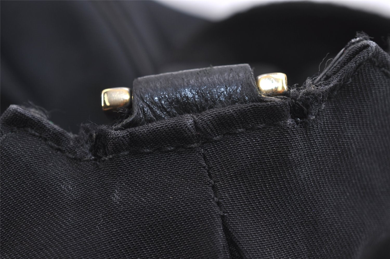 Authentic GUCCI Vintage Shoulder Hand Bag GG Canvas Leather 146243 Black 4194J