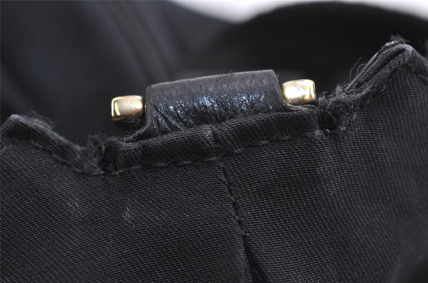 Authentic GUCCI Vintage Shoulder Hand Bag GG Canvas Leather 146243 Black 4194J