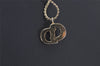 Authentic Christian Dior Gold Tone Chain Pendant Necklace CD 4194K