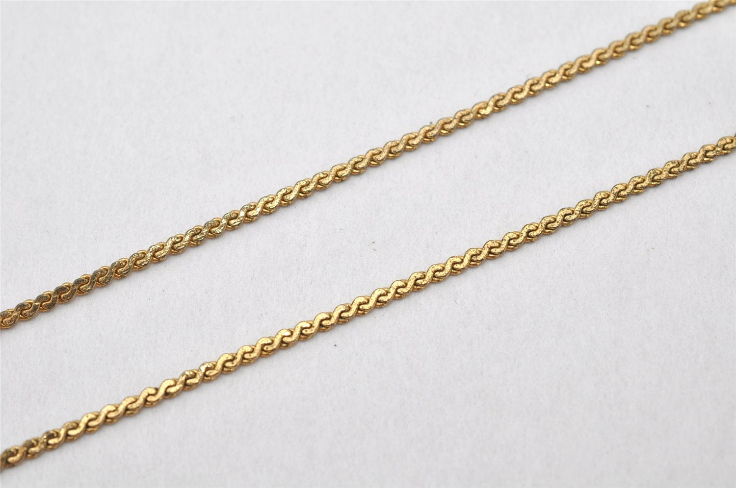 Authentic Christian Dior Gold Tone Chain Pendant Necklace CD 4194K