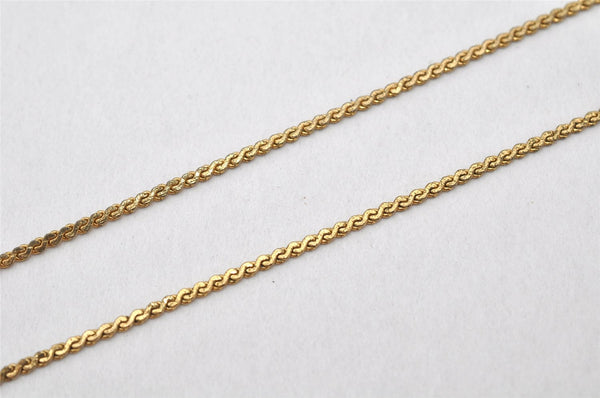 Authentic Christian Dior Gold Tone Chain Pendant Necklace CD 4194K