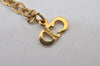 Authentic Christian Dior Gold Tone Chain Pendant Necklace CD 4194K