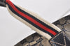 Authentic GUCCI Sherry Line Hand Bag GG Canvas Leather 131228 Navy Blue 4195J