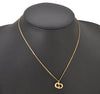 Authentic Christian Dior Gold Tone Chain Pendant Necklace CD 4195K