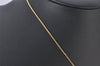 Authentic Christian Dior Gold Tone Chain Pendant Necklace CD 4195K