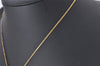 Authentic Christian Dior Gold Tone Chain Pendant Necklace CD 4195K