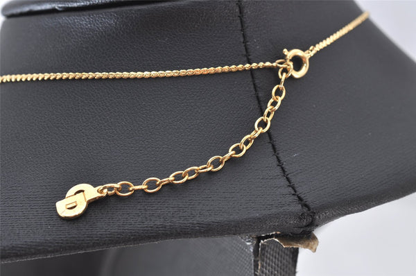 Authentic Christian Dior Gold Tone Chain Pendant Necklace CD 4195K