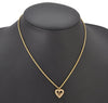 Authentic Christian Dior Gold Tone Rhinestone Chain Pendant Necklace CD 4196K