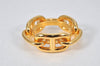 Authentic HERMES Scarf Ring Chaine d'Ancre Chain Design Gold Tone 4197K