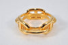 Authentic HERMES Scarf Ring Chaine d'Ancre Chain Design Gold Tone 4197K