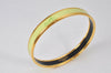 Authentic HERMES Email PM Bangle Horse Carriage Motif Gold Light Green 4198K