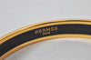 Authentic HERMES Email PM Bangle Horse Carriage Motif Gold Light Green 4198K