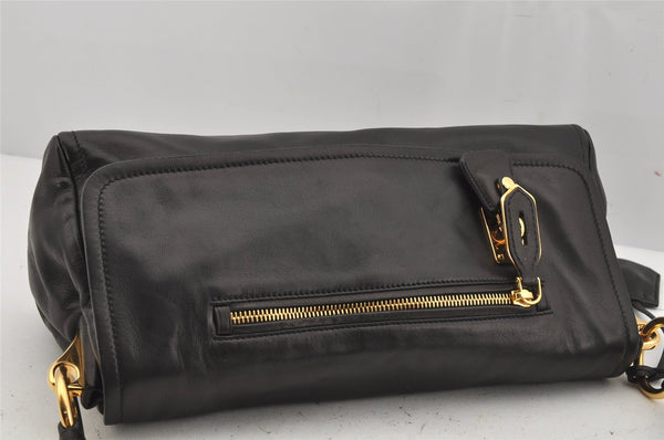 Authentic PRADA Leather Nappa Shoulder Hand Bag Purse BR4351 Black Junk 4199J