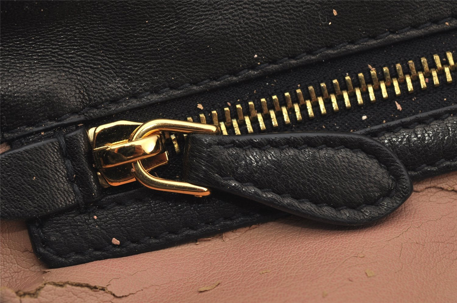 Authentic PRADA Leather Nappa Shoulder Hand Bag Purse BR4351 Black Junk 4199J