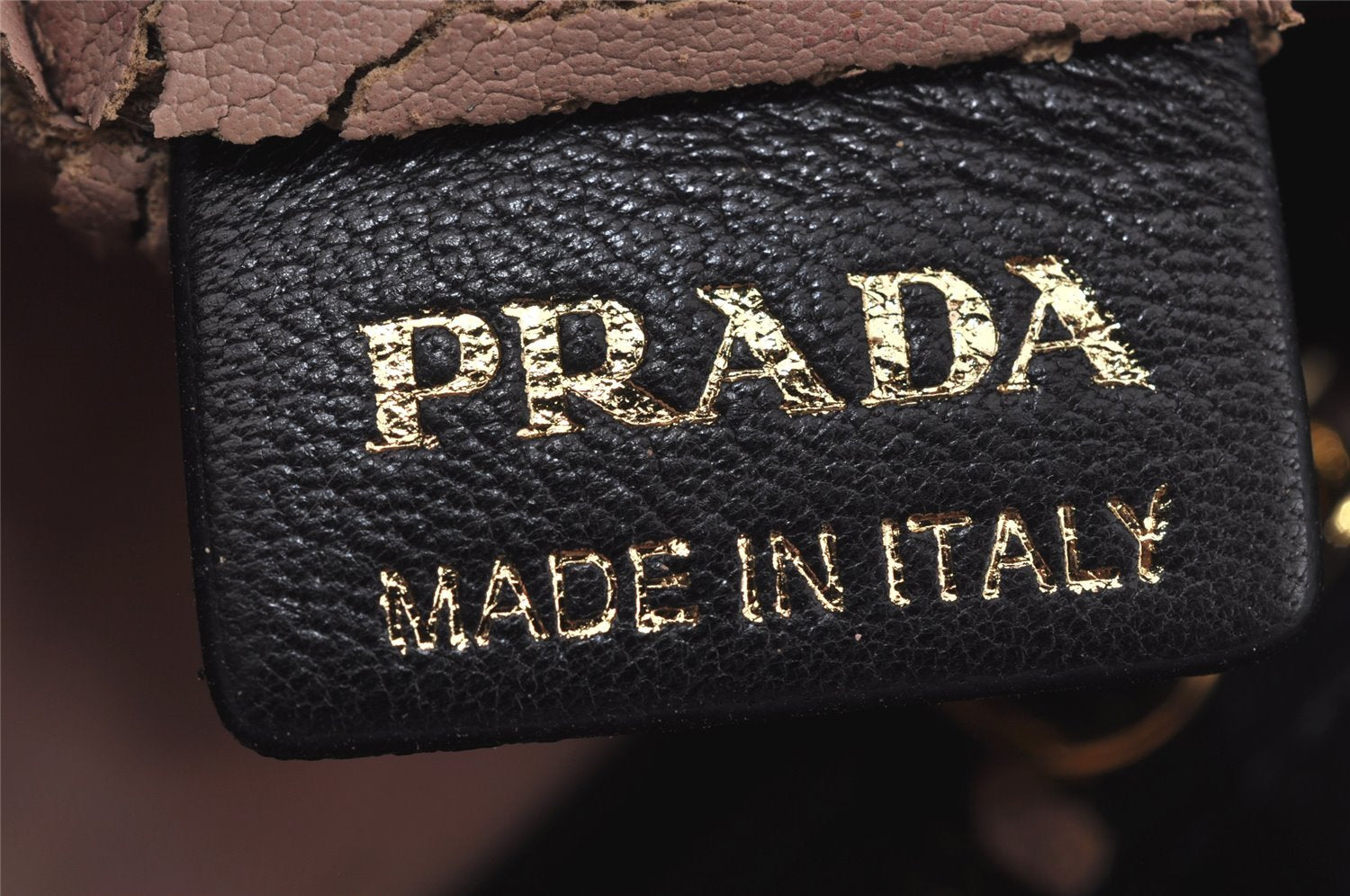 Authentic PRADA Leather Nappa Shoulder Hand Bag Purse BR4351 Black Junk 4199J