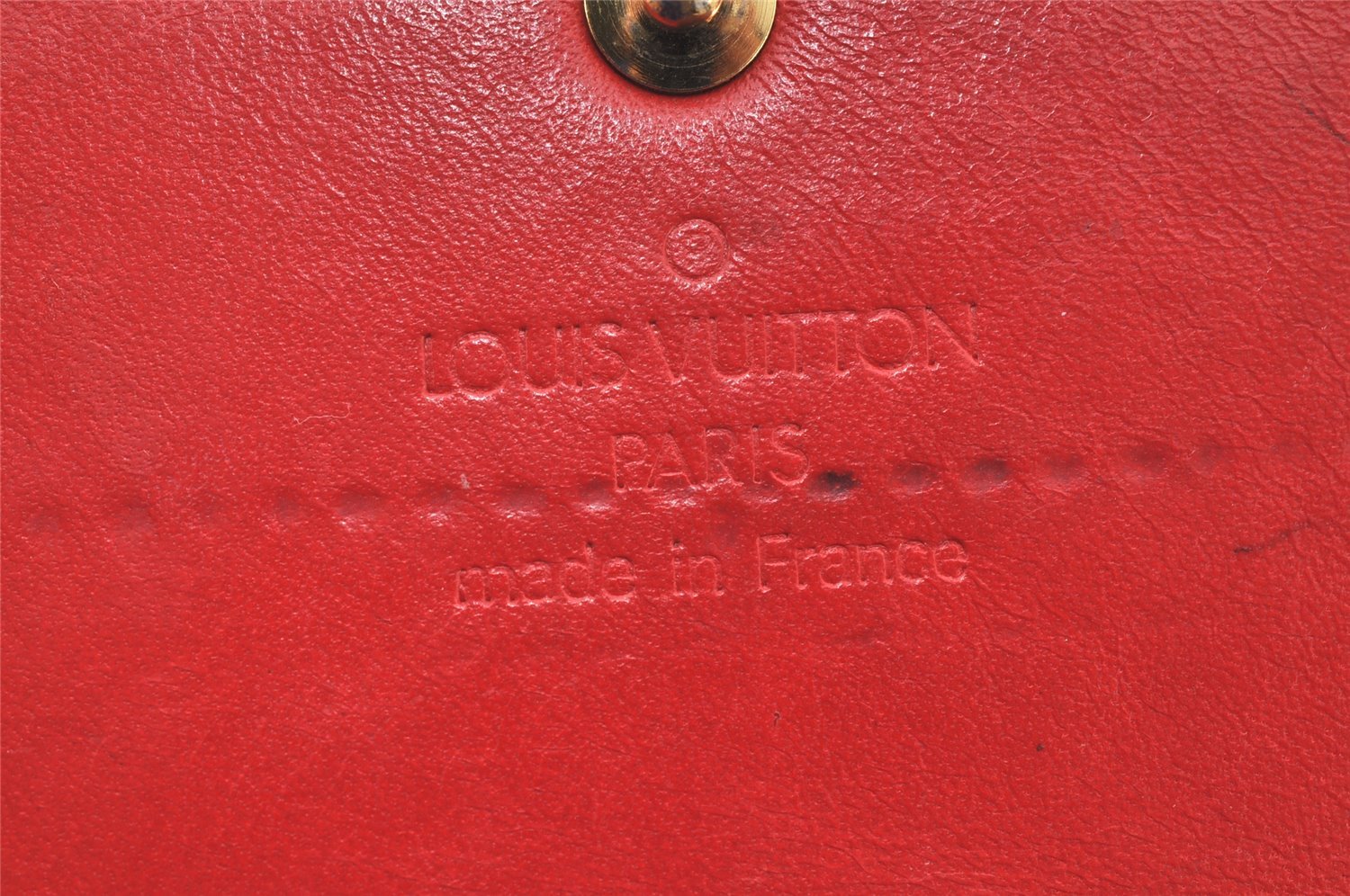 Authentic Louis Vuitton Vernis Portefeuille Sarah Wallet Red M91739 LV 4199K