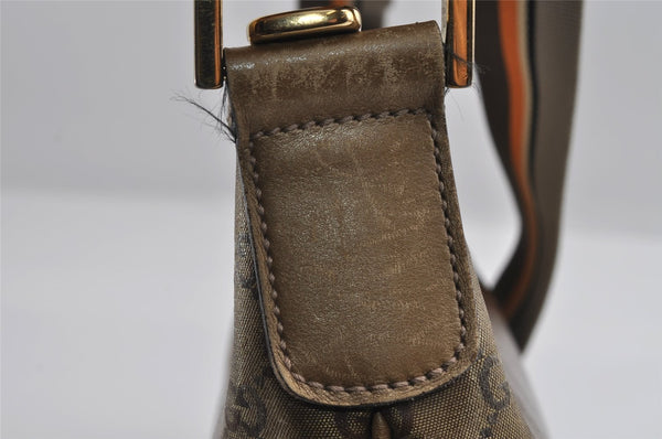 Authentic GUCCI GG Crystal Shoulder Cross Body Bag PVC Leather 181092 Gold 4201I