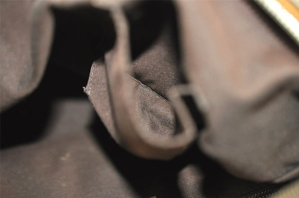 Authentic GUCCI GG Crystal Shoulder Cross Body Bag PVC Leather 181092 Gold 4201I