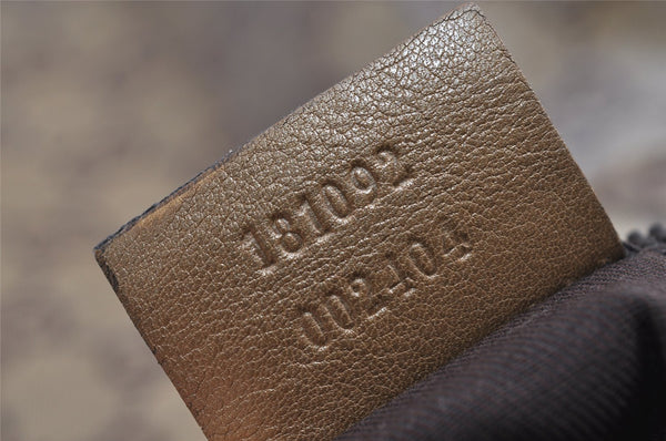 Authentic GUCCI GG Crystal Shoulder Cross Body Bag PVC Leather 181092 Gold 4201I