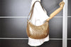 Authentic GUCCI GG Crystal Shoulder Cross Body Bag PVC Leather 181092 Gold 4201I