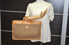Auth GUCCI Micro GG PVC Leather 2Way Briefcase Business Bag Brown Junk 4201J