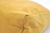 Authentic PRADA VELA Nylon Tessuto Leather Pouch Purse MV11 Yellow 4201K