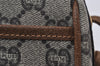 Authentic GUCCI GG Plus Shoulder Cross Body Bag Purse PVC Leather Brown 4202I