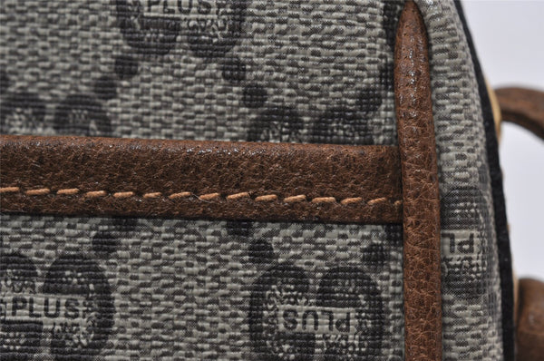 Authentic GUCCI GG Plus Shoulder Cross Body Bag Purse PVC Leather Brown 4202I