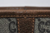Authentic GUCCI GG Plus Shoulder Cross Body Bag Purse PVC Leather Brown 4202I