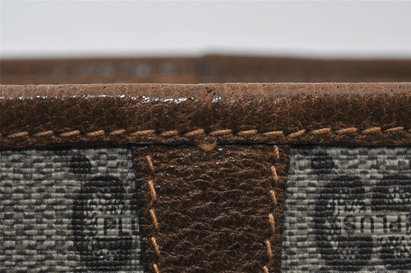 Authentic GUCCI GG Plus Shoulder Cross Body Bag Purse PVC Leather Brown 4202I