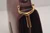 Authentic Cartier Must de Cartier Leather Shoulder Cross Bag Bordeaux Red 4202J