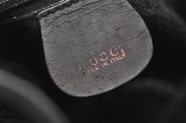 Authentic GUCCI Bamboo 2Way Shoulder Tote Bag Suede Leather Black Junk 4203I