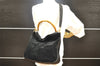 Authentic GUCCI Bamboo 2Way Shoulder Tote Bag Suede Leather Black Junk 4203I