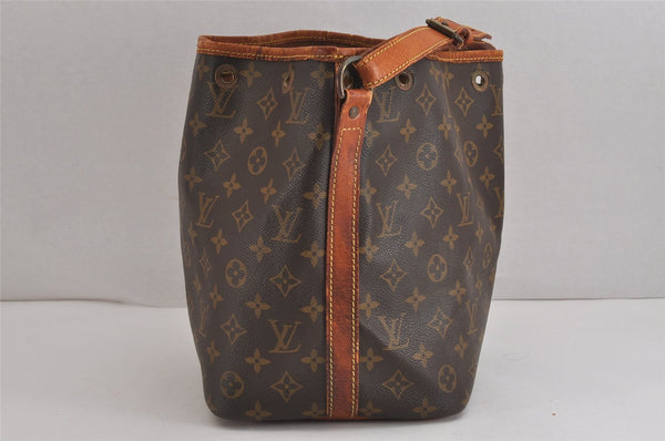 Authentic Louis Vuitton Monogram Petit Noe M42226 Shoulder Drawstring Bag 4203J