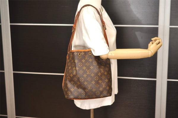 Authentic Louis Vuitton Monogram Petit Noe M42226 Shoulder Drawstring Bag 4203J