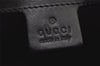 Authentic GUCCI Vintage Shoulder Tote Bag GG Canvas Leather 106242 Black 4205I