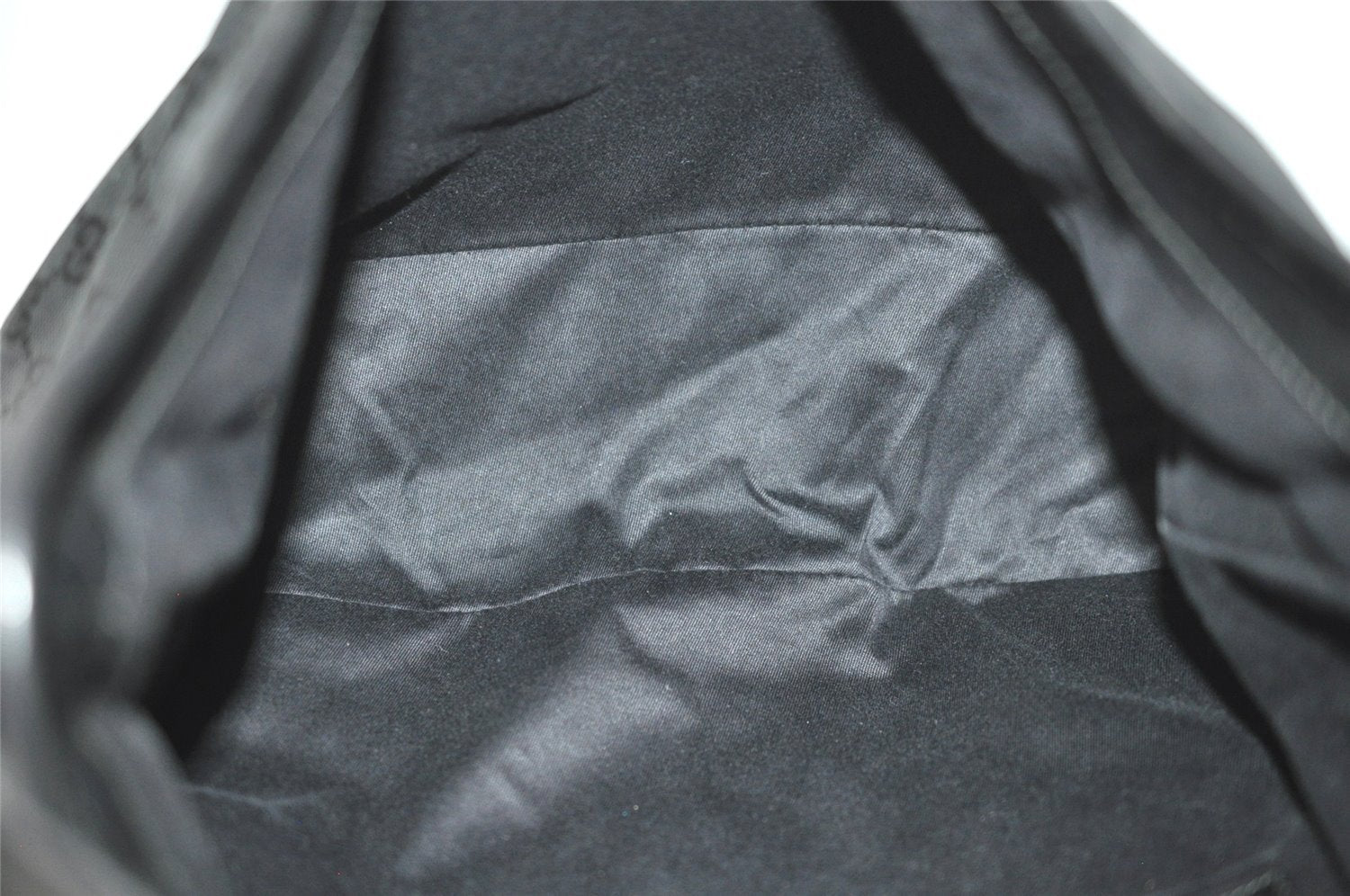 Authentic GUCCI Vintage Shoulder Tote Bag GG Canvas Leather 106242 Black 4205I