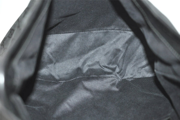 Authentic GUCCI Vintage Shoulder Tote Bag GG Canvas Leather 106242 Black 4205I