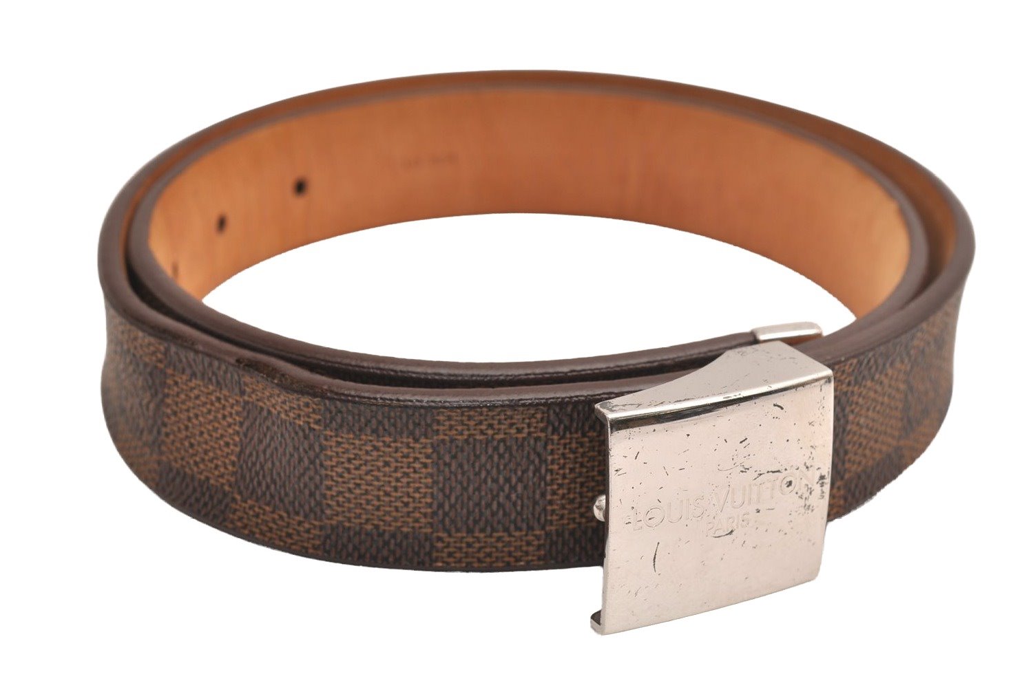 Authentic Louis Vuitton Damier Ceinture Carre Belt 80cm 31.5