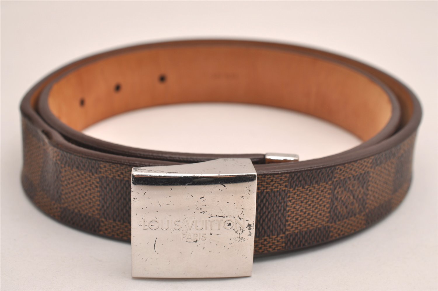 Authentic Louis Vuitton Damier Ceinture Carre Belt 80cm 31.5