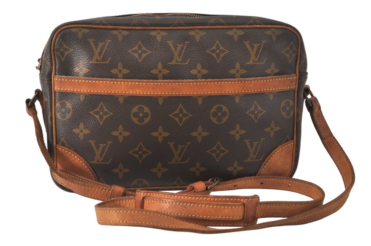 Authentic Louis Vuitton Monogram Trocadero 27 Shoulder Bag M51274 LV Junk 4205K