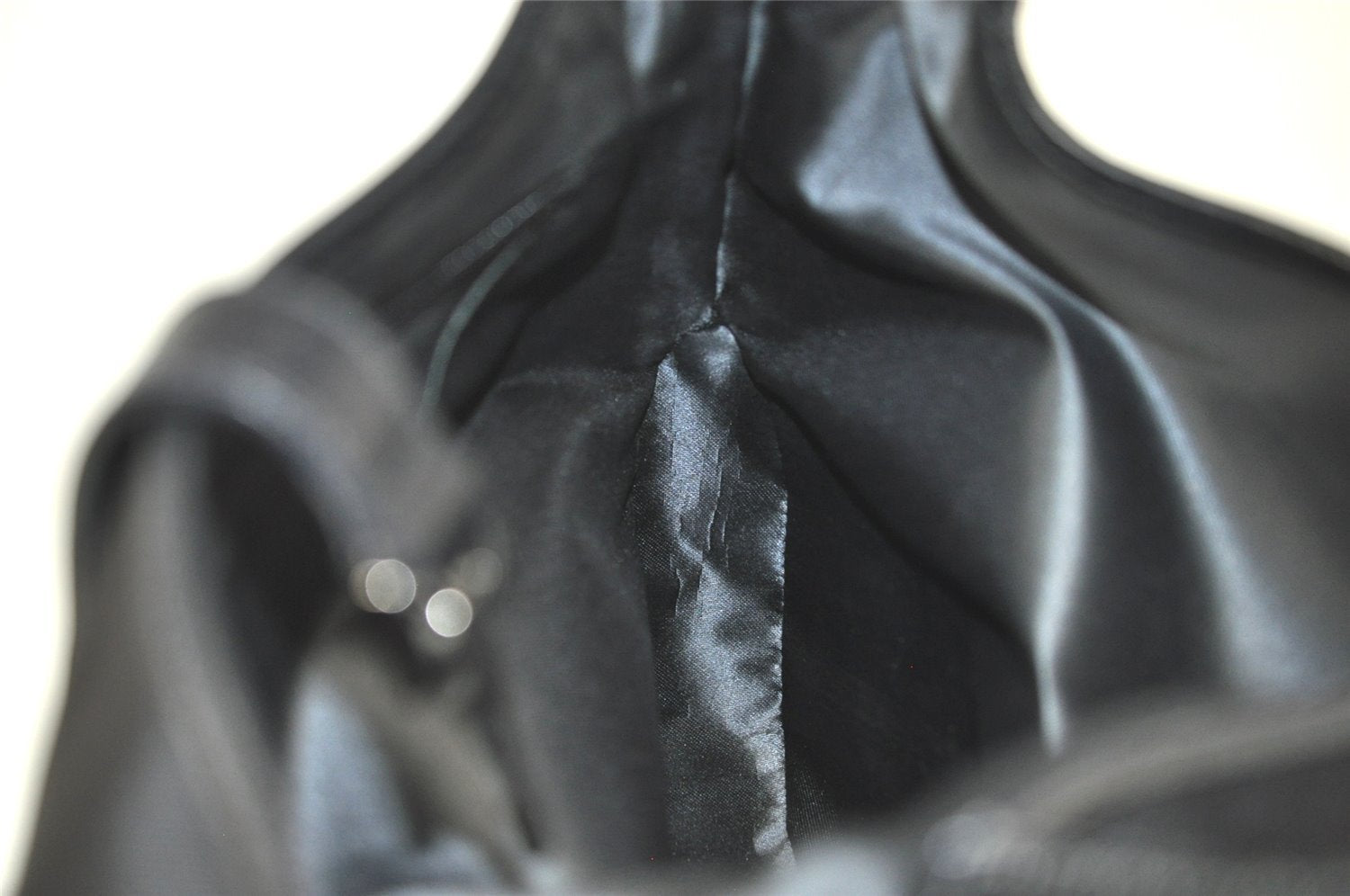 Authentic GUCCI Jackie Shoulder Hand Bag Purse Nylon Leather 0013306 Black 4206I