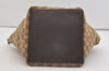 Authentic GUCCI Web Sherry Line Tote Hand Bag GG Canvas Leather Brown 4206J