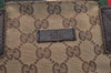 Authentic GUCCI Web Sherry Line Tote Hand Bag GG Canvas Leather Brown 4206J